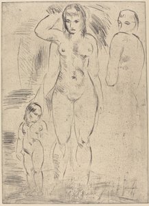 Vrouw en kind door Wilhelm Lehmbruck