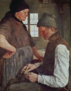 Het spaarcentje. 1879 door Wilhelm Maria Hubertus Leibl