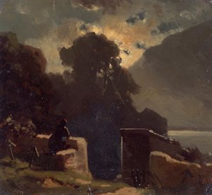 Maanlandschap door Wilhelm Lichtenheld