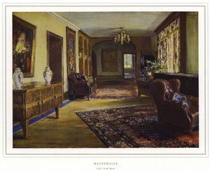 Bedrijf van tapijtproducenten Halbmond-Teppichfabrik Von Koch Und Te Kock (kleur litho) door Wilhelm Ludwig Heinrich Claudius