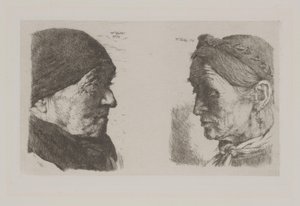Een Boerenpaar door Wilhelm Maria Hubertus Leibl