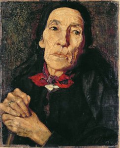 De oude boer, 1875 door Wilhelm Maria Hubertus Leibl