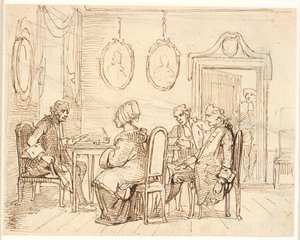 Bezoek aan een magistraat of advocaat. Holbergse scène