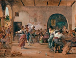 Dans in een Osteria, c.1860 door Wilhelm Marstrand