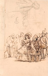 De Turkse Prins Mehemet Aly als Graaf Danners Kavalier tijdens zijn Bezoek aan Kopenhagen, mei 1859 door Wilhelm Marstrand
