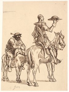 Don Quichot bekijkt zijn helm