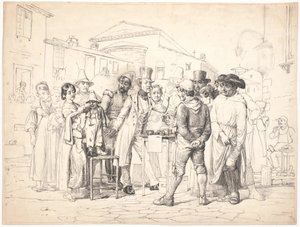 Een charlatan verkoopt schoensmeer, Rome