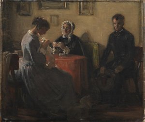Het bezoek van de vrijer door Wilhelm Marstrand