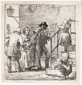 Straatmuzikanten door Wilhelm Marstrand
