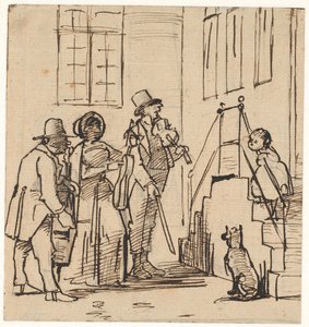 Straatmuzikanten door Wilhelm Marstrand
