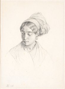 Hoofd van een Italiaanse vrouw door Wilhelm Marstrand