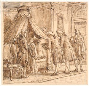 Jeppe in het bed van de baron door Wilhelm Marstrand