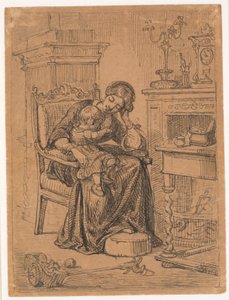 Moeder en zoon. Interieur