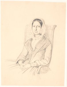 Portret van Sophie Frederikke Raffenberg, zittend in een leunstoel