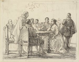Gezelschapsscène, tijd van Chr. IV