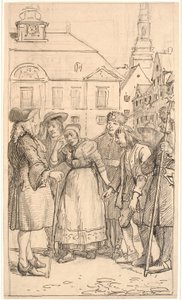Eindscène van De verpande boerenjongen door Wilhelm Marstrand