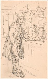 Zweedse boer bij de koopman door Wilhelm Marstrand