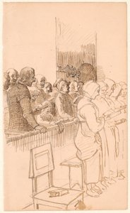 Zingende Zweedse boeren in een kerk