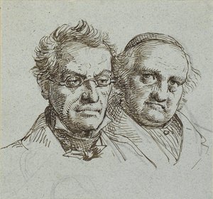 Twee mannenhoofden