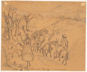 Uitstapje naar de Albanerbergen door Wilhelm Marstrand