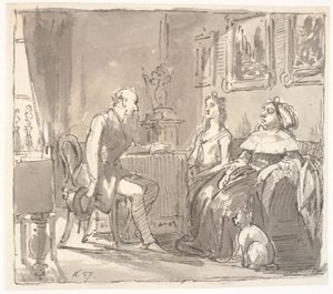 Bezoek bij haar genade door Wilhelm Marstrand