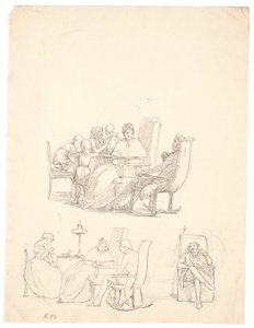 Bezoekscènes door Wilhelm Marstrand