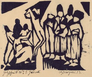 Kruisiging I door Wilhelm Morgner