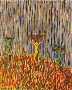 De Kruisiging, 1912 door Wilhelm Morgner