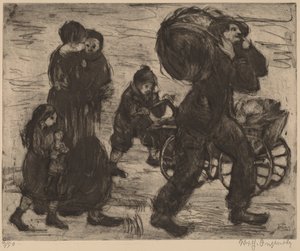 Vluchtelingengezin door Wilhelm Oesterle