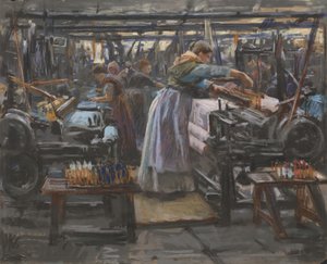 Interieur van Hjula Weverij door Wilhelm Peters