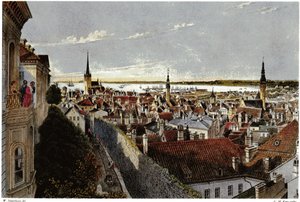 Uitzicht op Reval door Wilhelm Siegfried Stavenhagen