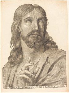 Christus in Halflengte door Wilhelm Traut