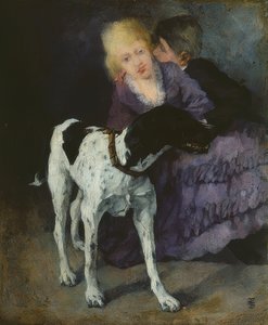 Liefdespaar met hond
