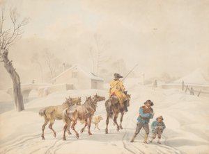 Postiljon op Paard in een Winterlandschap, ca. 1798