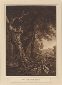 Oude Eiken in een Landschap door Wilhelm von Kobell, after Jan Wijnants