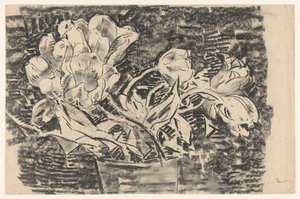 Vaas met bloemen door Wilhelmus Johannes Steenhoff