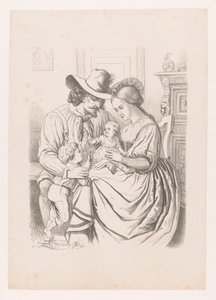 Gezin met jonge kinderen Derde tijdperk van het menschelijk leven Kunst-Album door W. P. van Geldorp (serie)