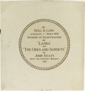 Titelpagina van de "Odes en Sonnetten van John Keats".