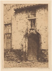 Brugge door Willem Adrianus Grondhout (signed by artist)