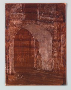 Gevangenispoort te Den Haag (voor de restauratie) door Willem Adrianus Grondhout (signed by artist)