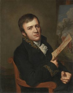 Jan (Baptist) Kobell II (1778-1814), schilder, in het uniform van een lid van het Koninklijk Instituut van Wetenschappen, Letterkunde en Schone Kunsten door Willem Bartel van der Kooi