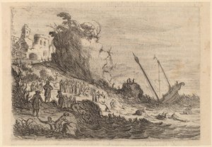 Sint Paulus Schipbreuk op het Eiland Malta door Willem Basse