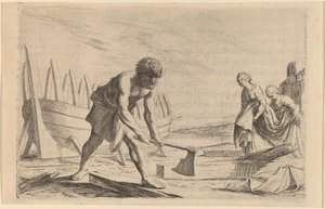Odysseus op het Eiland van de Godin Calypso door Willem Basse