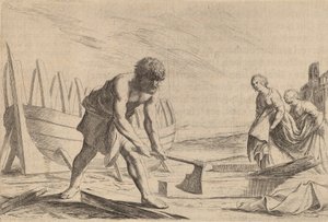 Ulysses op het Eiland van de Godin Calypso door Willem Basse