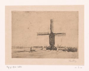 Doesburgermolen door Willem Bastiaan Tholen (signed by artist)
