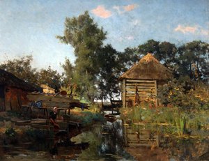 Een wasvrouw, 1880-1885