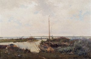 Rivierlandschap, 1882 door Willem Bastiaan Tholen