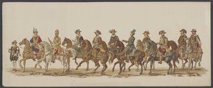 Delftse optocht van 1862, vierde groep door Willem Bernardus IJzerdraat