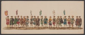 Delftse optocht van 1862, vijfde groep door Willem Bernardus IJzerdraat