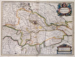 Hertogdom Mantua, kaart door Willem Blaeu, Italië door Willem Blaeu